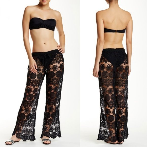 GYPSY 05 Black Beach Crochet Bell Pants - Picture 5 of 5